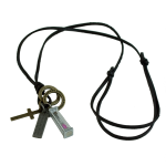 Naszyjnik skóra z klepsydra metalem w etui PS05 B200'