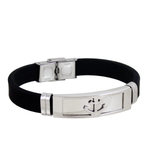 Bransoleta silicon ze stainless steel w etui PS05 B129'