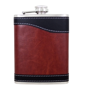 PIERSIÓWKA ZE STALI SZLACHETNEJ- 240 ML SKÓRA WA-8BB