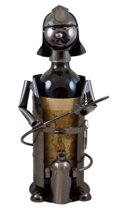 STOJAK METALOWY NA BUTELKĘ 0,75 L."STRAŻAK" W149