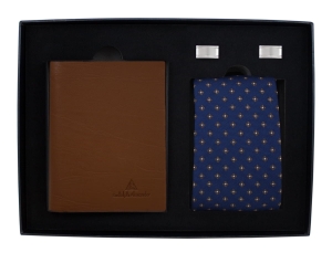 ZESTAW PORTFEL RA108 SKÓRA Z KRAWATEM I SPINKAMI KW8KS108