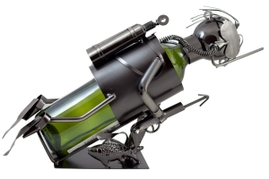 STOJAK METALOWY NA BUTELKĘ 0,75 L."NUREK" W75