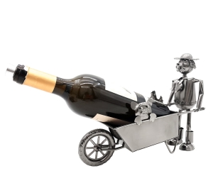 STOJAK METALOWY NA BUTELKĘ 0,75 L."ROLNIK"  W160