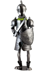 STOJAK METALOWY NA BUTELKĘ 0,75 L."RYCERZ" W76