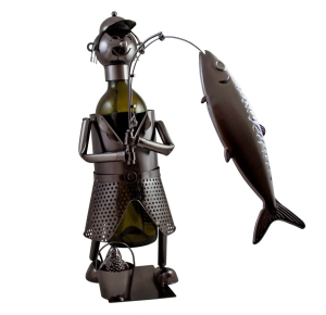 STOJAK METALOWY NA BUTELKĘ 0,75 L."WĘDKARZ" W96