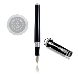 PIÓRO ZE STALÓWKĄ "Montgomery"black W ETUI RE77P