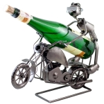 STOJAK METALOWY NA BUTELKĘ 0,75 L."MOTOCYKLISTA" W92