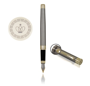 REGAL PIÓRO ZE STALÓWKĄ CHROM "Lane gold "W ETUI  RE118P