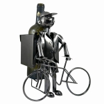 STOJAK METALOWY NA BUTELKĘ 0,75 L."CYKLISTA" W178