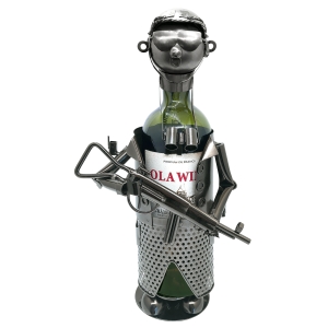 STOJAK METALOWY NA BUTELKĘ 0,75 L."ŻOŁNIERZ" W191