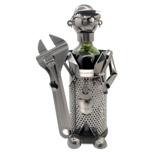 STOJAK METALOWY NA BUTELKĘ 0,75 L."MECHANIK" W193