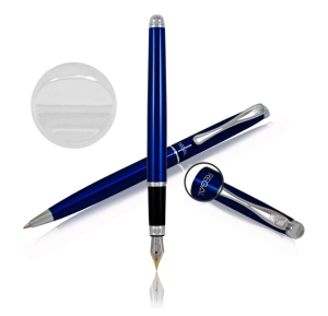 PIÓRO ZE STALÓWKĄ I DŁUGOPIS "Edward" blue RE91PD