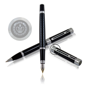 PIÓRO ZE STALÓWKĄ I DŁUGOPIS "Ritz black" W ETUI RE29PD